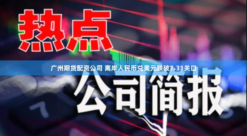 广州期货配资公司 离岸人民币兑美元跌破7.31关口
