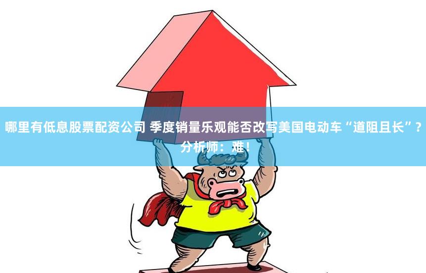 哪里有低息股票配资公司 季度销量乐观能否改写美国电动车“道阻且长”？ 分析师：难！